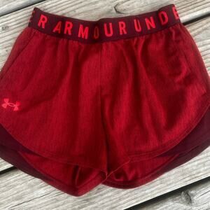 Under Armour Red Loose Shorts Elastic Waist, Women's size XS